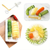 NNETM 6pcs Camping Potato Barbecue Skewers Slicer Tool