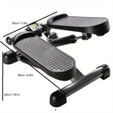 NNETM Compact Hydraulic Fitness Stair Stepper with Resistance Bands