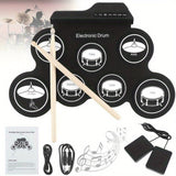 NNETM Foldable USB Electronic Drum Set with Pads