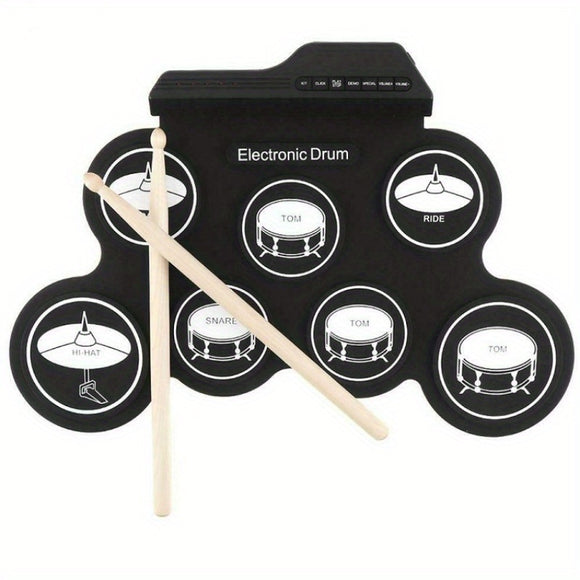 NNETM Foldable USB Electronic Drum Set with Pads