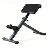 NNETM 1pc Adjustable Roman Chair - Black, Waist and Abdomen Fitness Stool