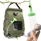 NNETM 20L Solar Heated Camping Shower Bag - Portable Outdoor Bathing Solution