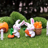 NNETM Rabbit Figurines for Fairy Garden & Decor (6pcs)