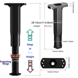 NNETM Adjustable Bed Frame Support Legs (4 Pack)