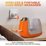 NNETM Electric Hand Massager with Acupoint Heated Air Compression(Orange)