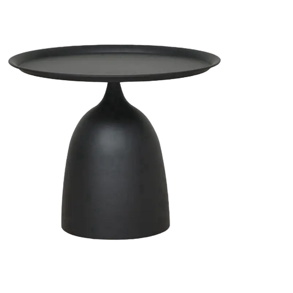 NNETM Contemporary Black Wrought Iron Side Table