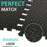 NNETM 12pcs EVA Splicing Fitness Mats - Soft, Solid Color, Non-Slip, Waterproof