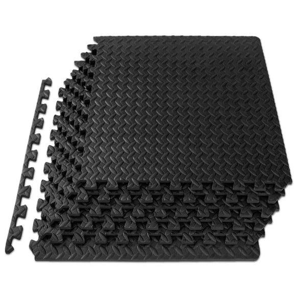 NNETM 12pcs EVA Splicing Fitness Mats - Soft, Solid Color, Non-Slip, Waterproof