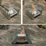 NNETM Zinc Alloy Folding Camp Stove for Outdoor Cooking (2pcs)