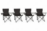 NNETM 4-Pack Portable Folding Camping Chairs – Lightweight Outdoor Chairs with Cup Holder & Carry Bag