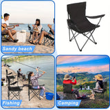 NNETM 4-Pack Portable Folding Camping Chairs – Lightweight Outdoor Chairs with Cup Holder & Carry Bag