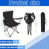 NNETM 4-Pack Portable Folding Camping Chairs – Lightweight Outdoor Chairs with Cup Holder & Carry Bag