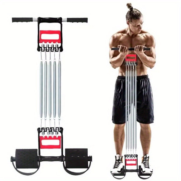 NNETM 1pc Multifunctional Spring Pedal Puller - Adjustable Fitness Tensioner(Black)