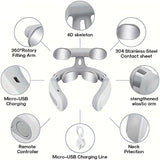NNETM Portable Neck & Shoulder Massager - Deep Tissue Kneading