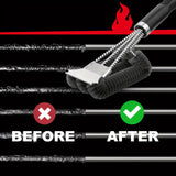 NNETM BBQ Grill Brush with Scraper with 3-Head