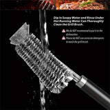 NNETM BBQ Grill Brush with Scraper with 3-Head