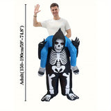 NNETM Halloween Inflatable Grim Reaper Costume for Adults