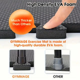 NNETM Durable Comfort 12-Piece Premium Soft Yoga Mat Set - Non-Slip, Black