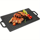 NNETM Non-Stick Cast Iron Griddle Pan, Double-Sided Grill
