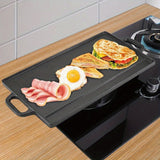 NNETM Non-Stick Cast Iron Griddle Pan, Double-Sided Grill