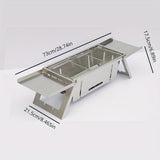 NNETM Foldable Stainless Steel Charcoal Grill for Outdoor
