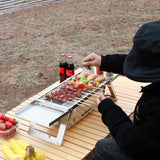 NNETM Foldable Stainless Steel Charcoal Grill for Outdoor