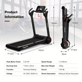 NNETM Folding Electric Treadmill 2.25HP - Black