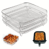 NNETM 3-Tier Stainless Steel Air Fryer Rack Set