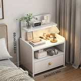 NNETM Multi-Layer Bedside Table Organizer - Warm White