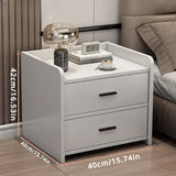 NNETM Compact Space-Saving Bedside Table - White