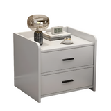 NNETM Compact Space-Saving Bedside Table - White