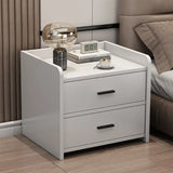NNETM Compact Space-Saving Bedside Table - White