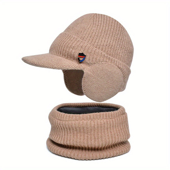 NNETM Winter Fleece Hat & Neck Warmer Set Unisex