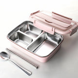 304 Stainless Steel Bento Lunch Box with 3 Compartments