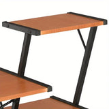 NNETM Modern Shelf Desk - Black and Brown