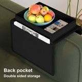 NNETM Sofa Armrest Organizer with Tray & Storage Pockets