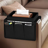 NNETM Sofa Armrest Organizer with Tray & Storage Pockets