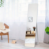 NNETM 2-in-1 Full Length Mirror – Floor Standing or Wall Mounted Dressing Mirror (White)