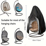 NNETM Heavy-Duty Hanging Egg Chair Cover with Zipper Closure