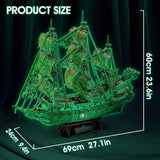 NNETM Glow-In-The-Dark 3D Jigsaw - Flying Dutchman Pirate Vessel