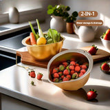 NNETM Colander Drain Stainless Steel Basket for Kitchen