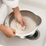 NNETM Colander Drain Stainless Steel Basket for Kitchen