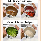 NNETM Colander Drain Stainless Steel Basket for Kitchen