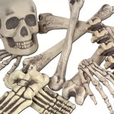NNETM 2 Sets Skeleton Body Part Props – 12-Piece Plastic Scatter Bones