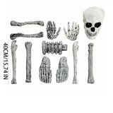 NNETM 2 Sets Skeleton Body Part Props – 12-Piece Plastic Scatter Bones