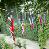 NNETM 8 Blood Knife Pull Flags W/ Hanging Ornaments - 2 Sets