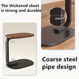 NNETM C-Shaped Side Table with Metal Frame