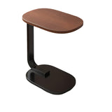 NNETM C-Shaped Side Table with Metal Frame