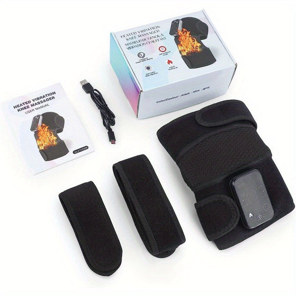 NNETM Cordless Heating Knee Pad with Massage Function - Black