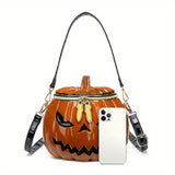 NNETM Halloween Pumpkin Silicone Purse with Straps